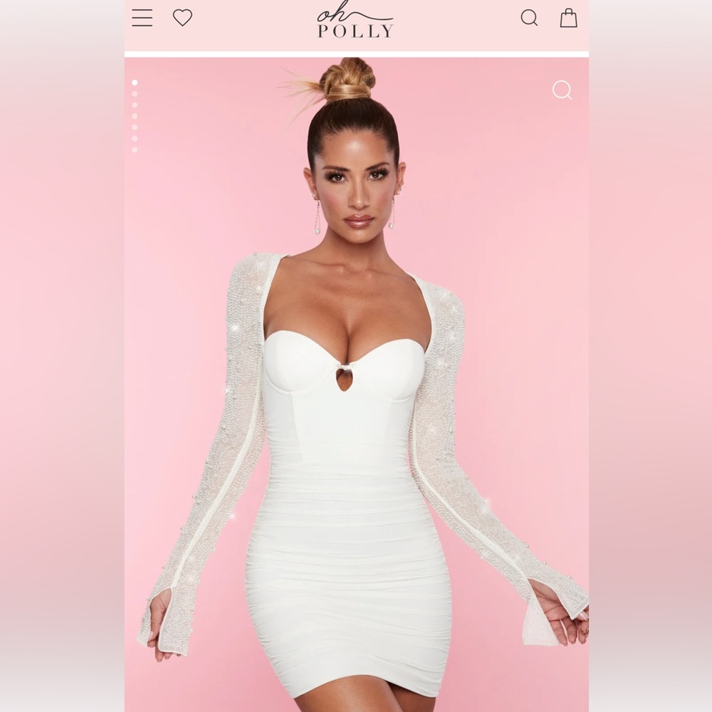 white embellished st germain size 4 oh polly dress